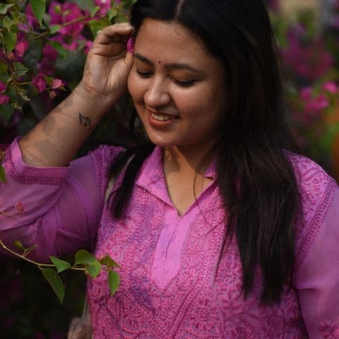 Blusa Rosé Bordada